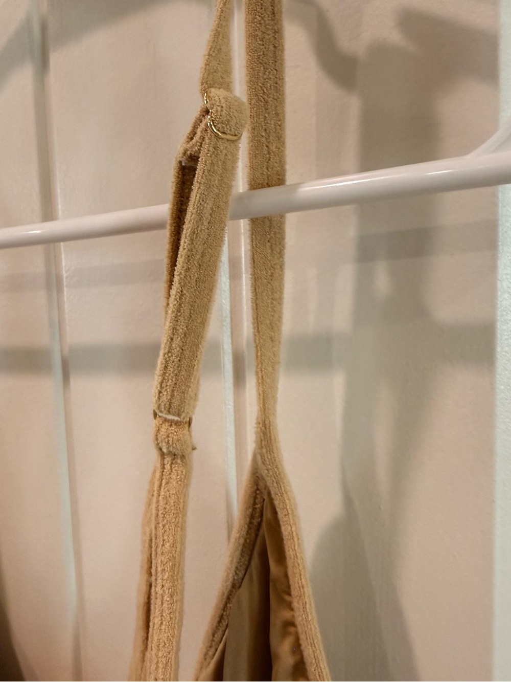 WEWOREWHAT Scoop Cami One Piece Swimsuit XXL NWT Bread Basket Beige - Picture 4 of 14